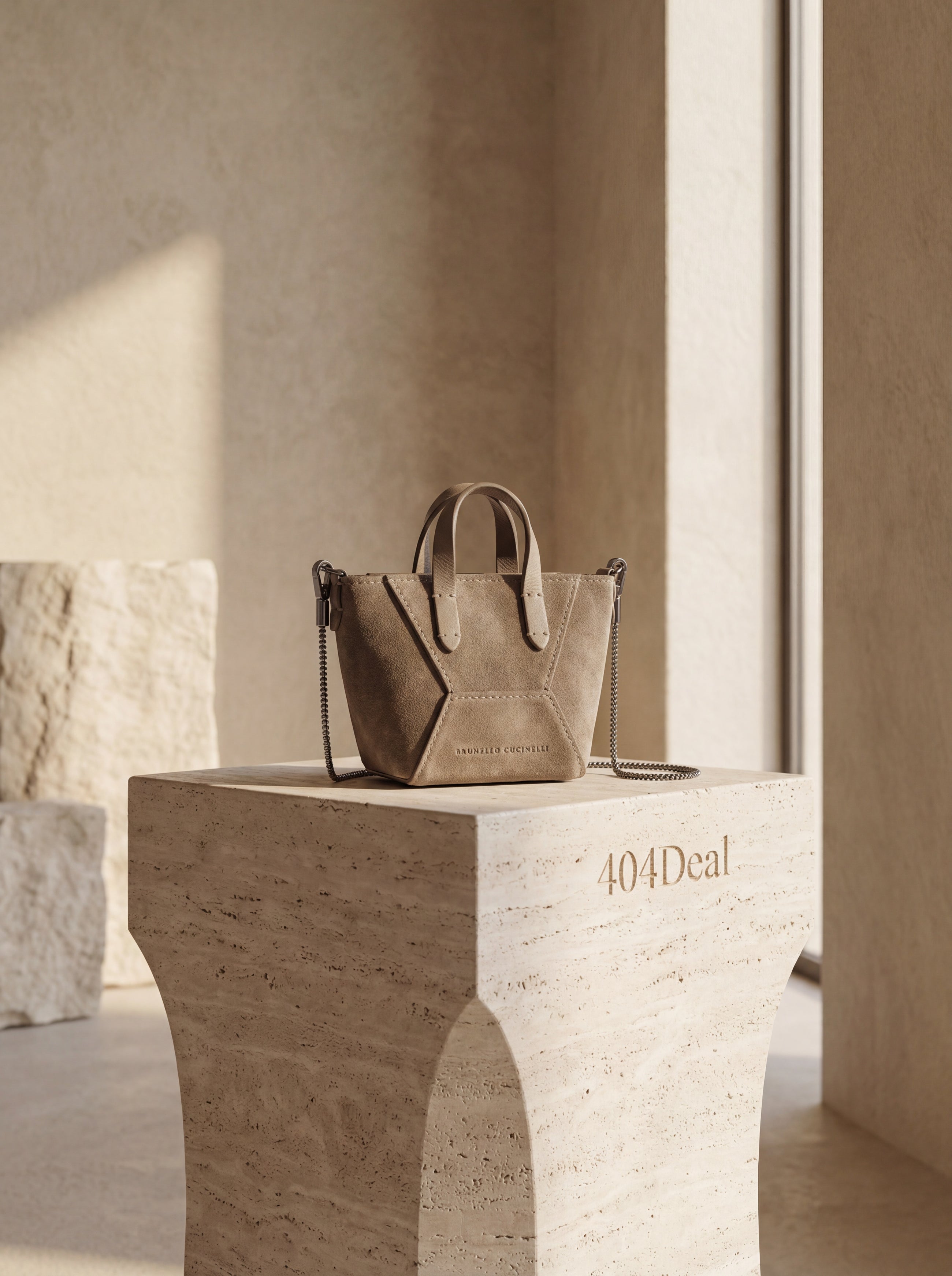 Sac bandoulière Bos Taurus en cuir de veau marron Brunello Cucinelli