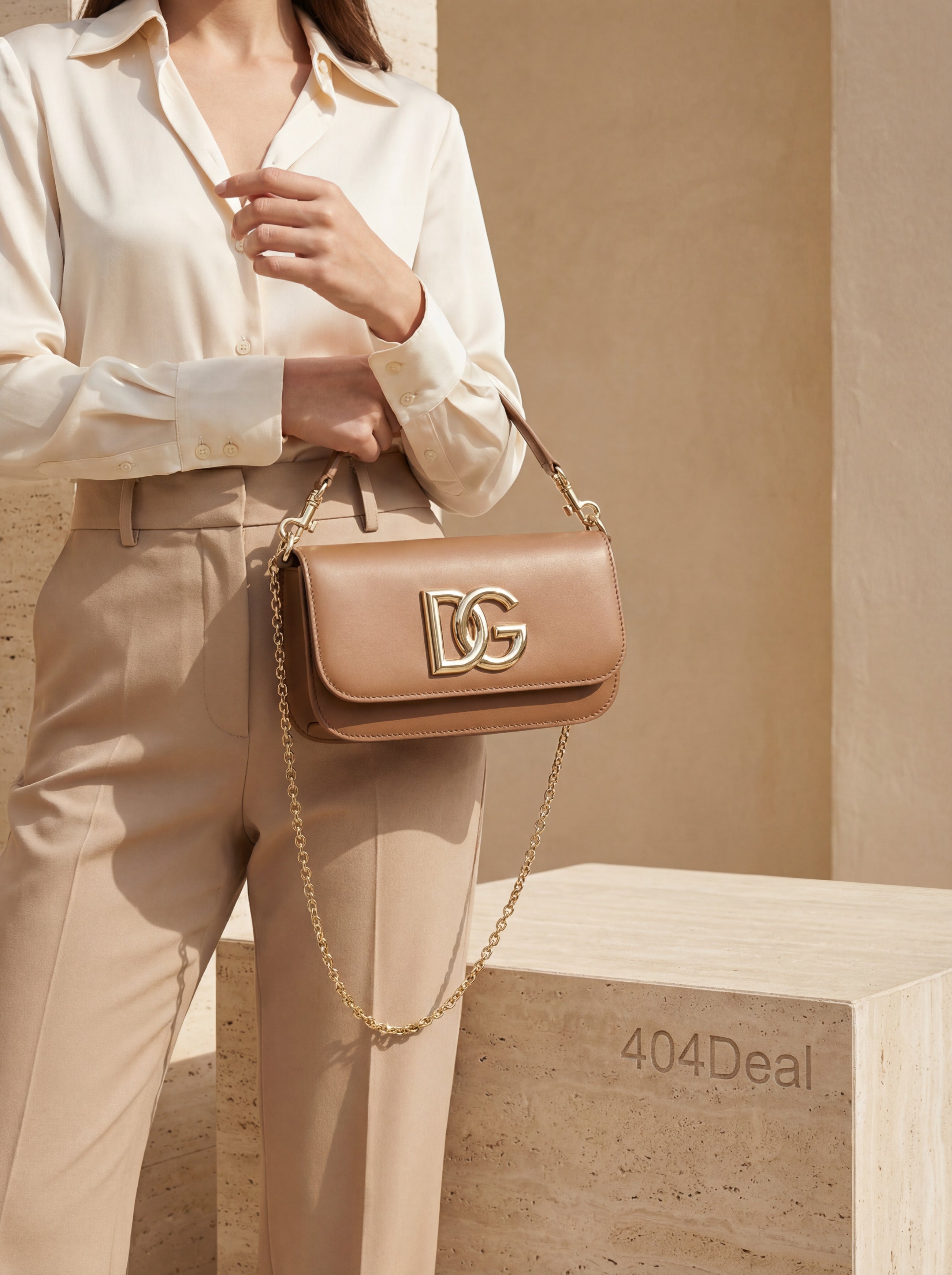 Dolce & Gabbana Calf Leather DG Shoulder Bag