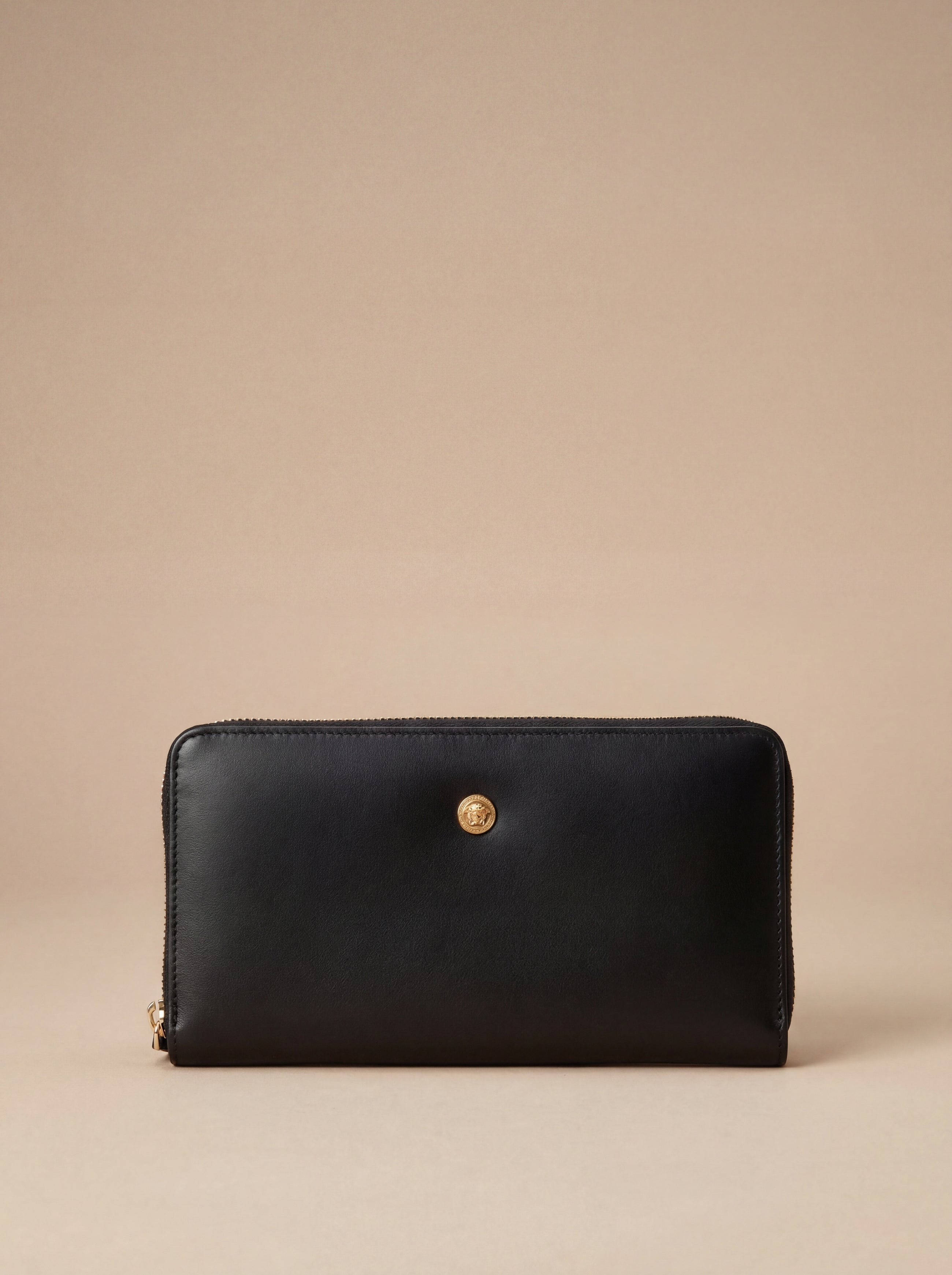 Versace Medusa Leather Zip Wallet