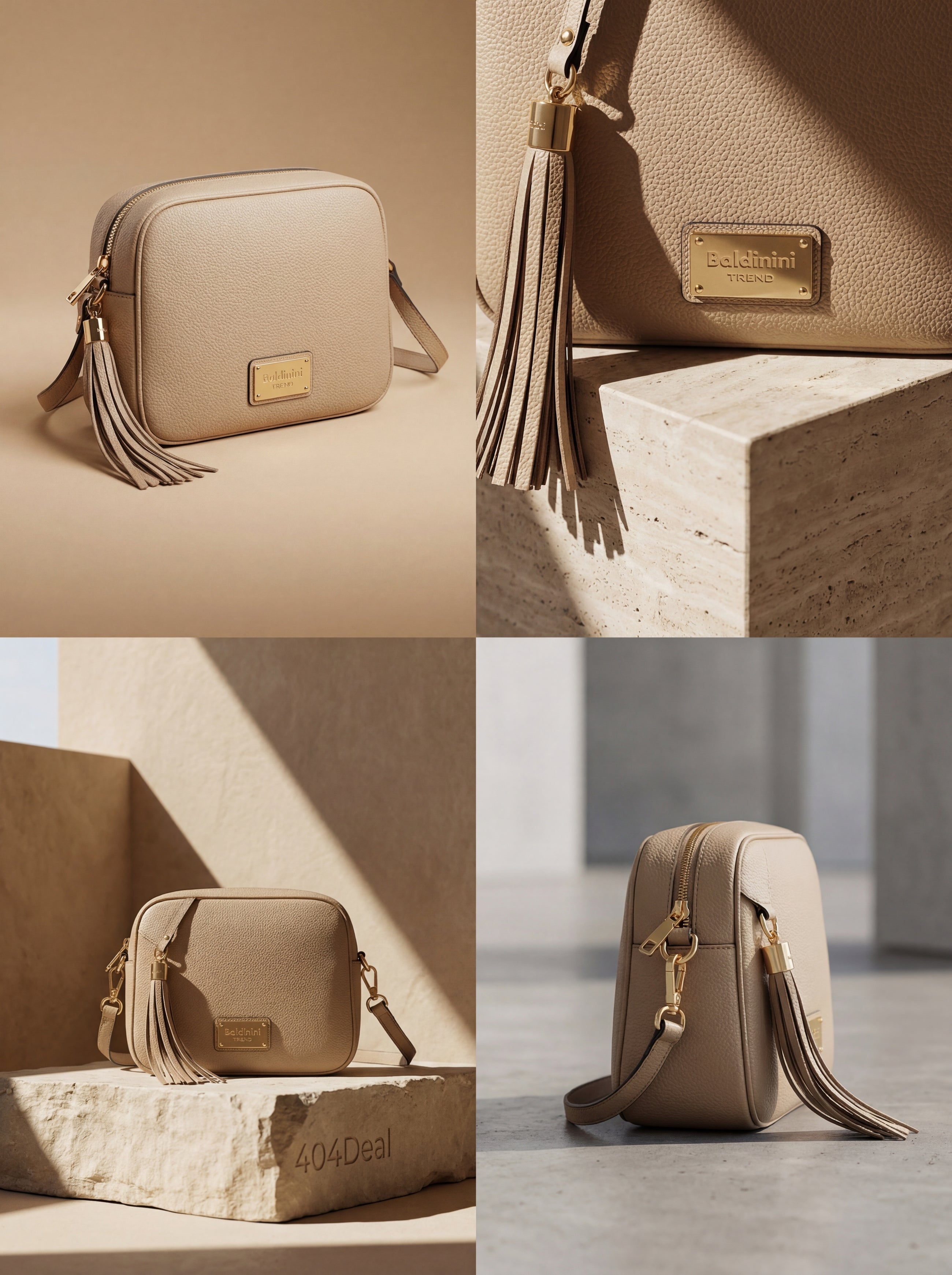 Baldinini Trend — Sac Crossbody Cuir Beige