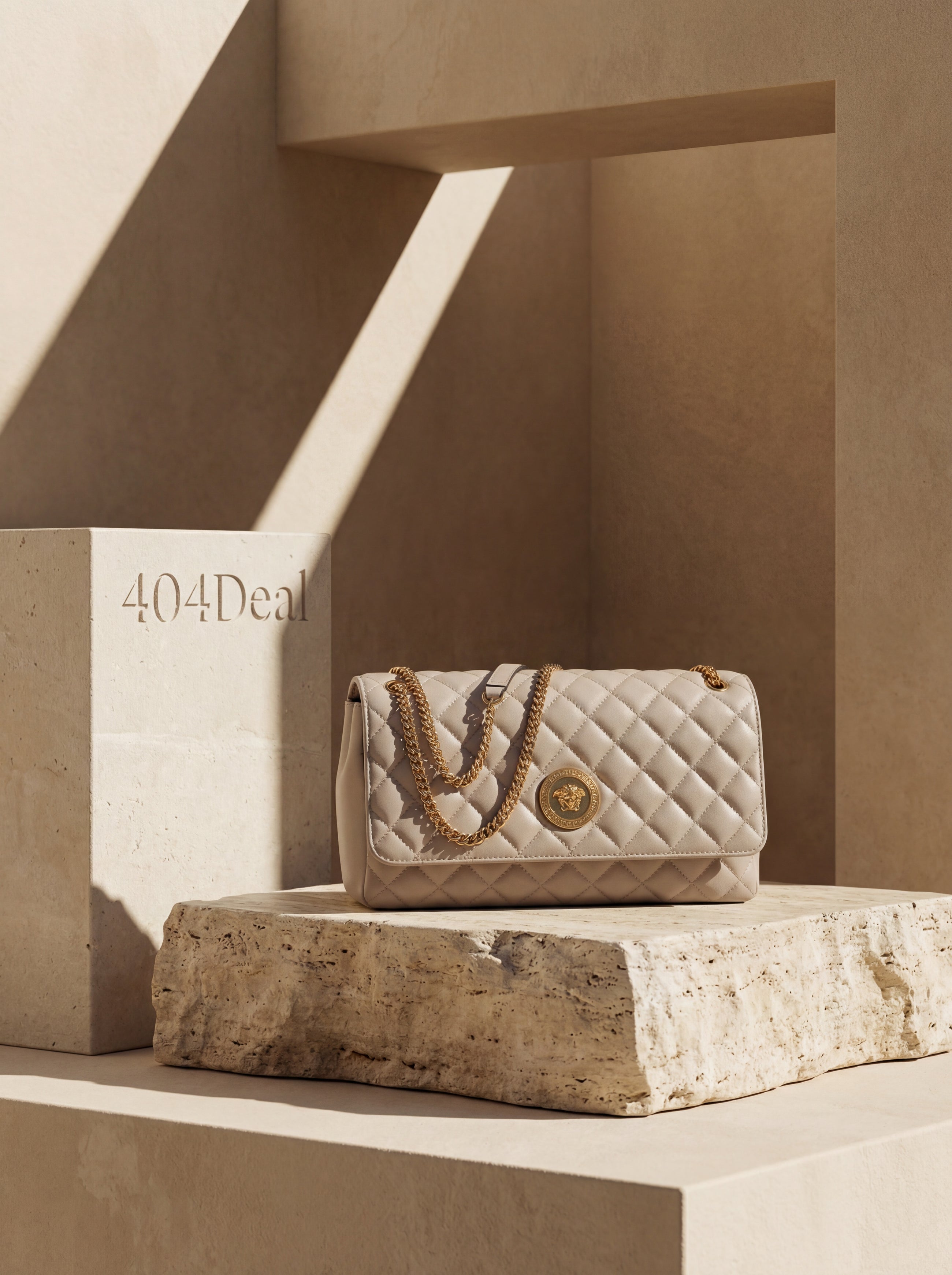 Versace Quilted Lambskin Shoulder Bag