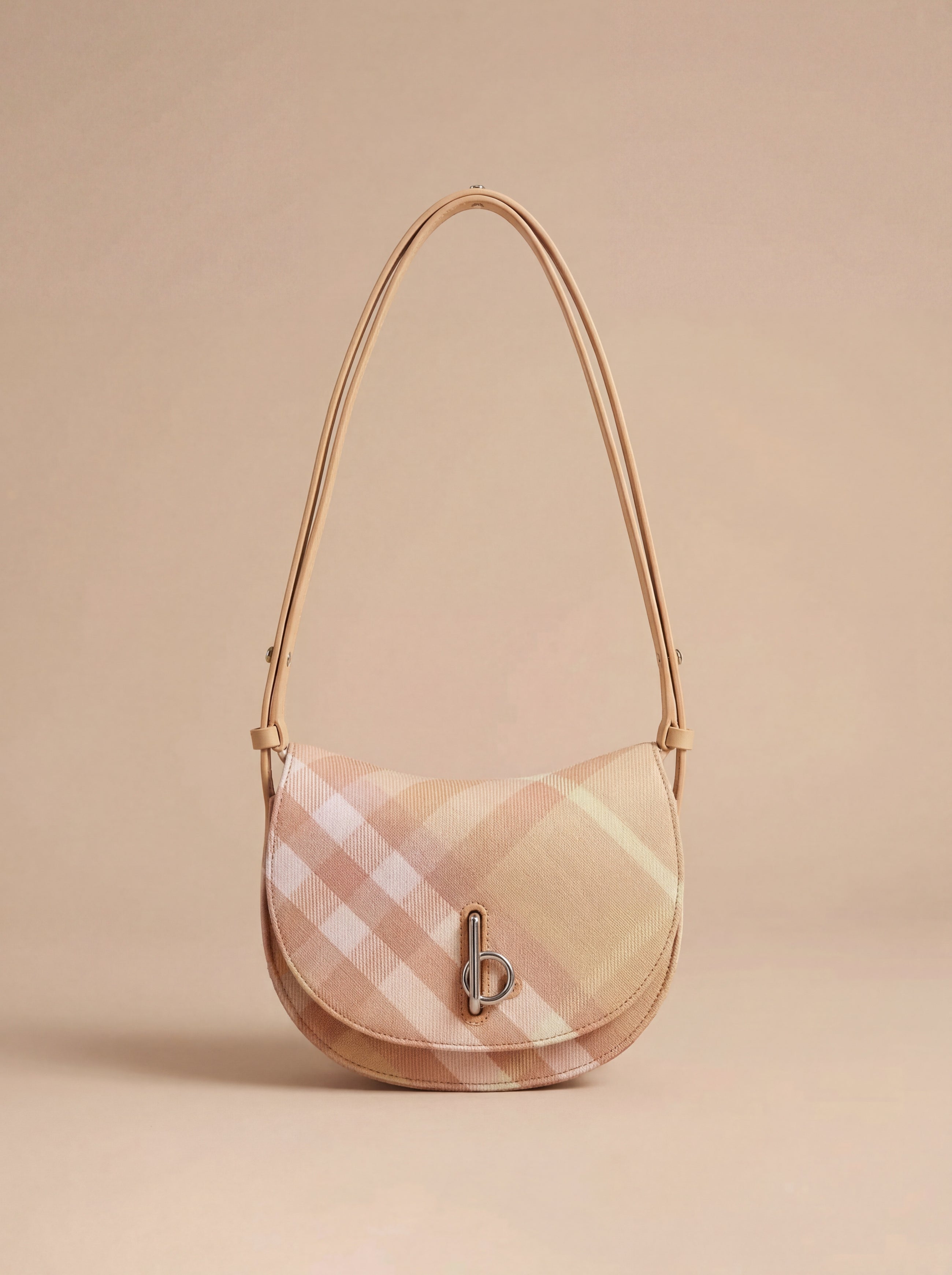 Burberry Mini Check Rocking Horse Crossbody Bag