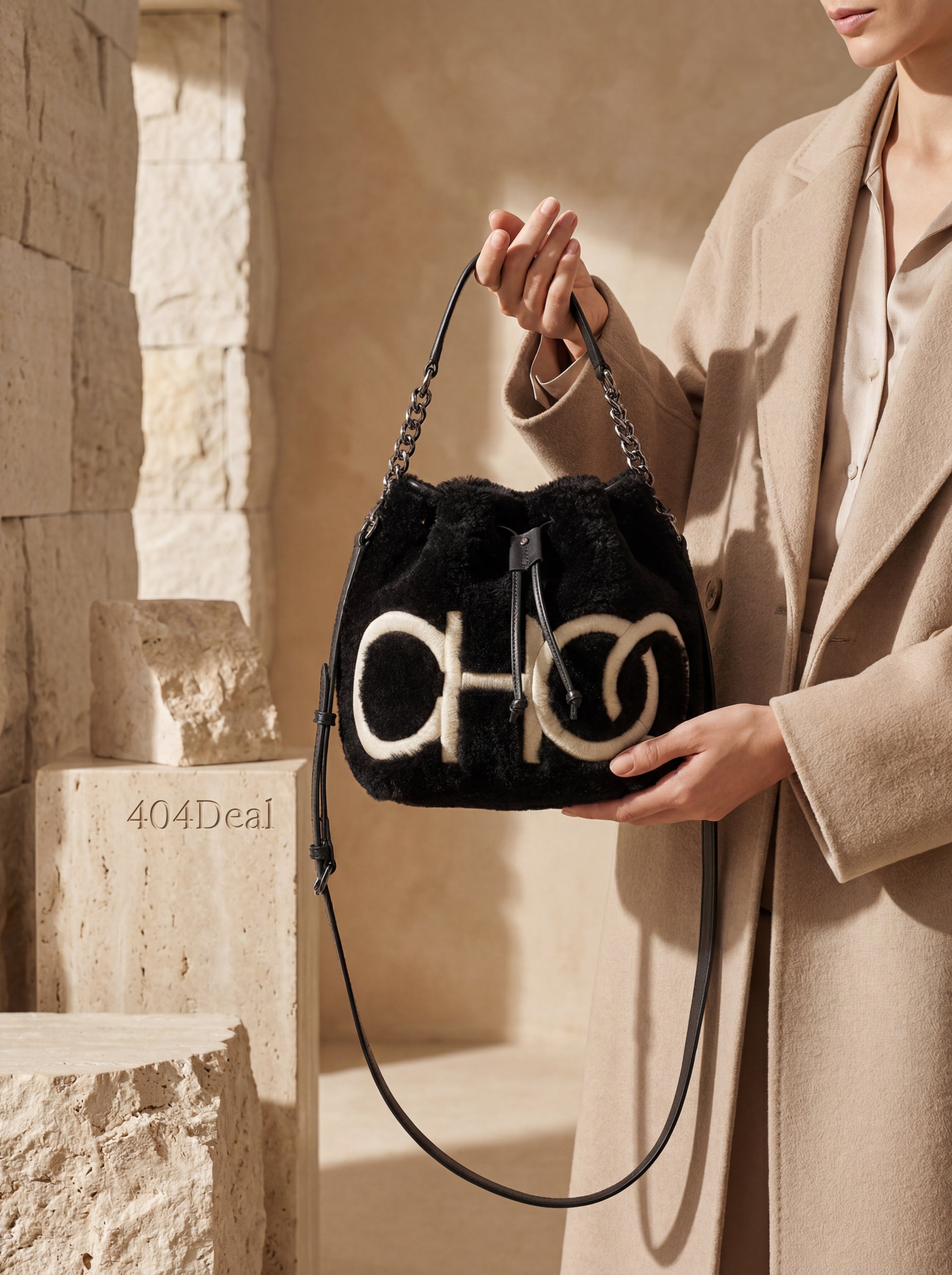 Jimmy Choo Black Leather Top Handle and Shoulder Bag