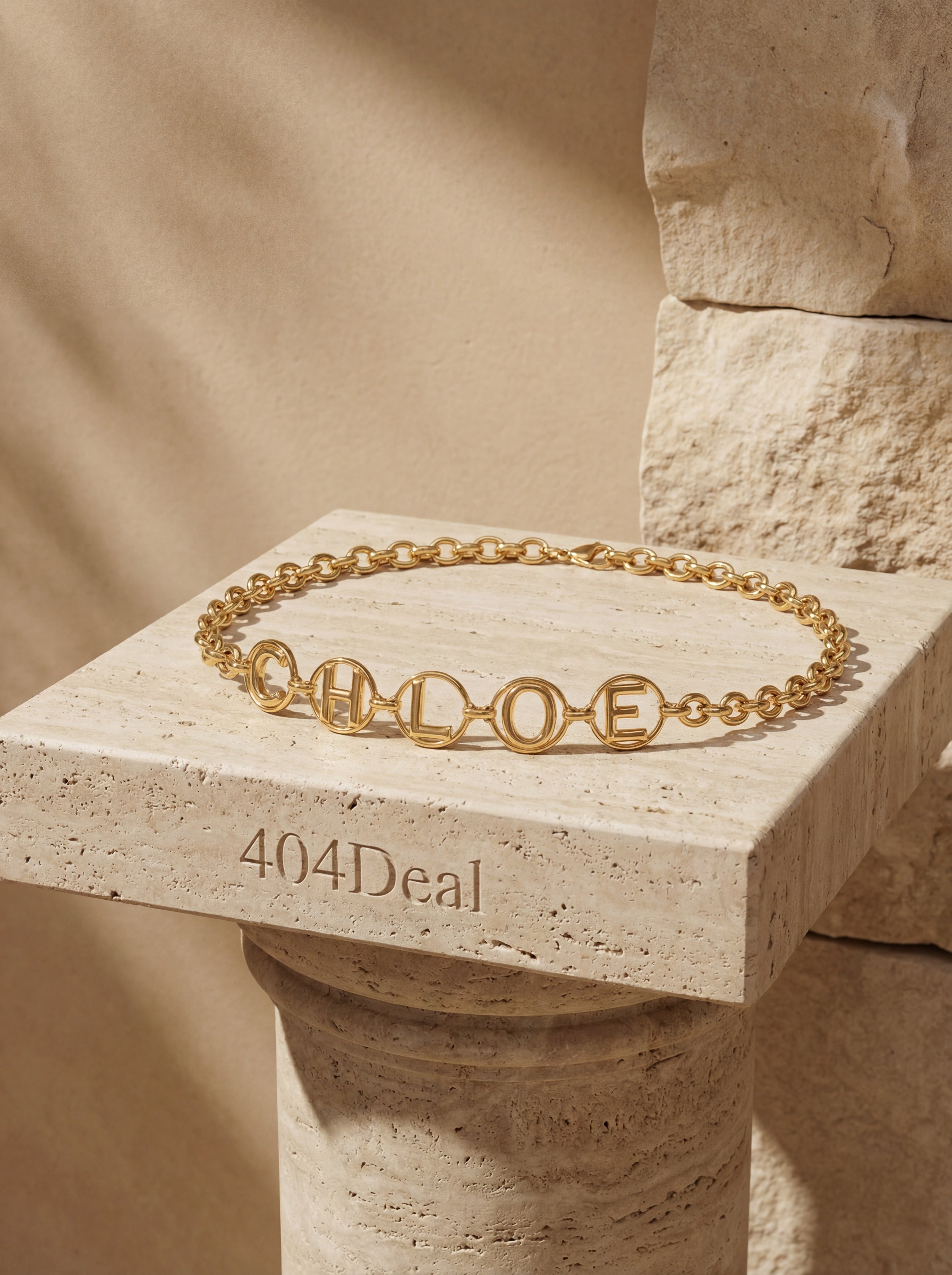 Chloé — Script Jewellery Belt in Gold-Tone Brass
