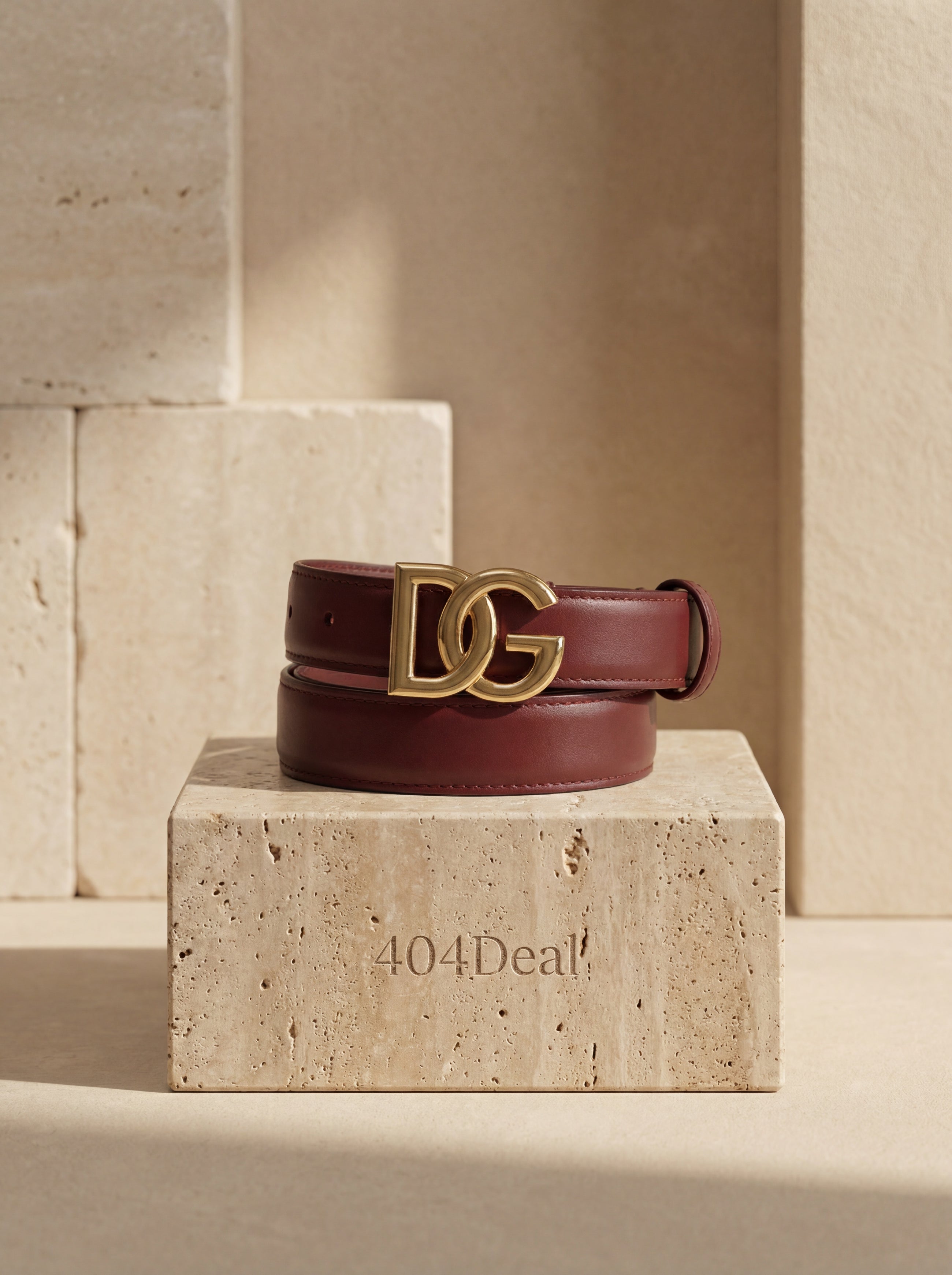 Dolce & Gabbana Calf Leather Logo Belt