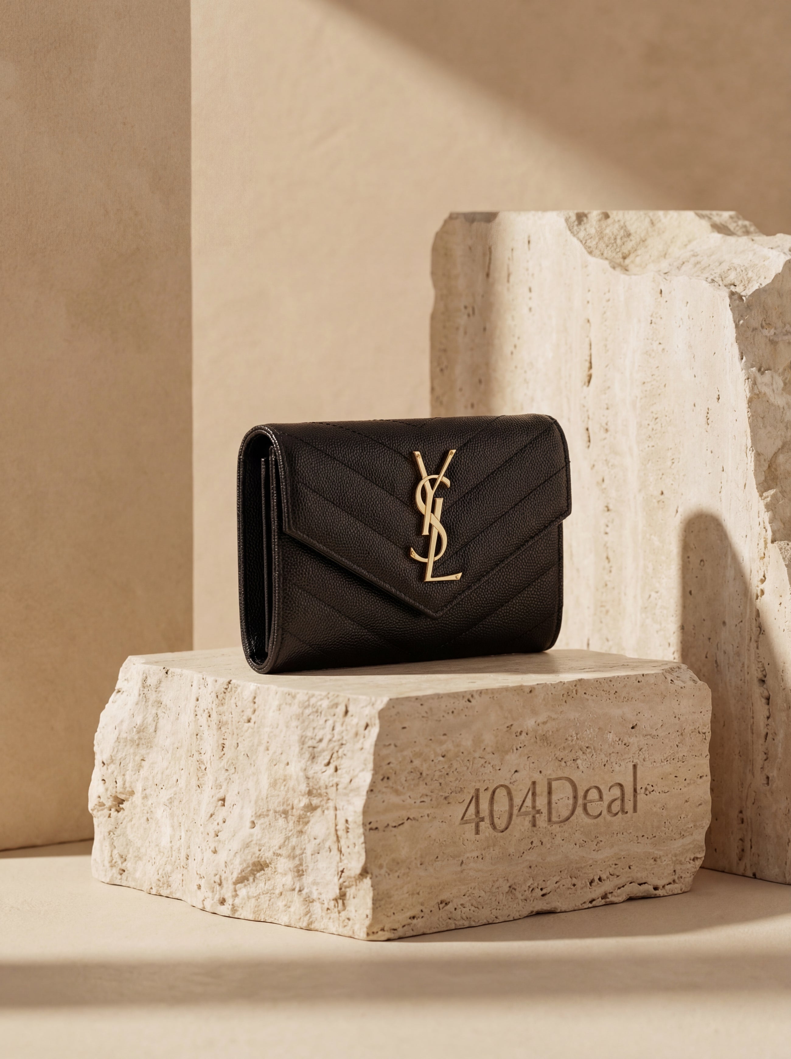 Saint Laurent Quilted Calf Leather Wallet