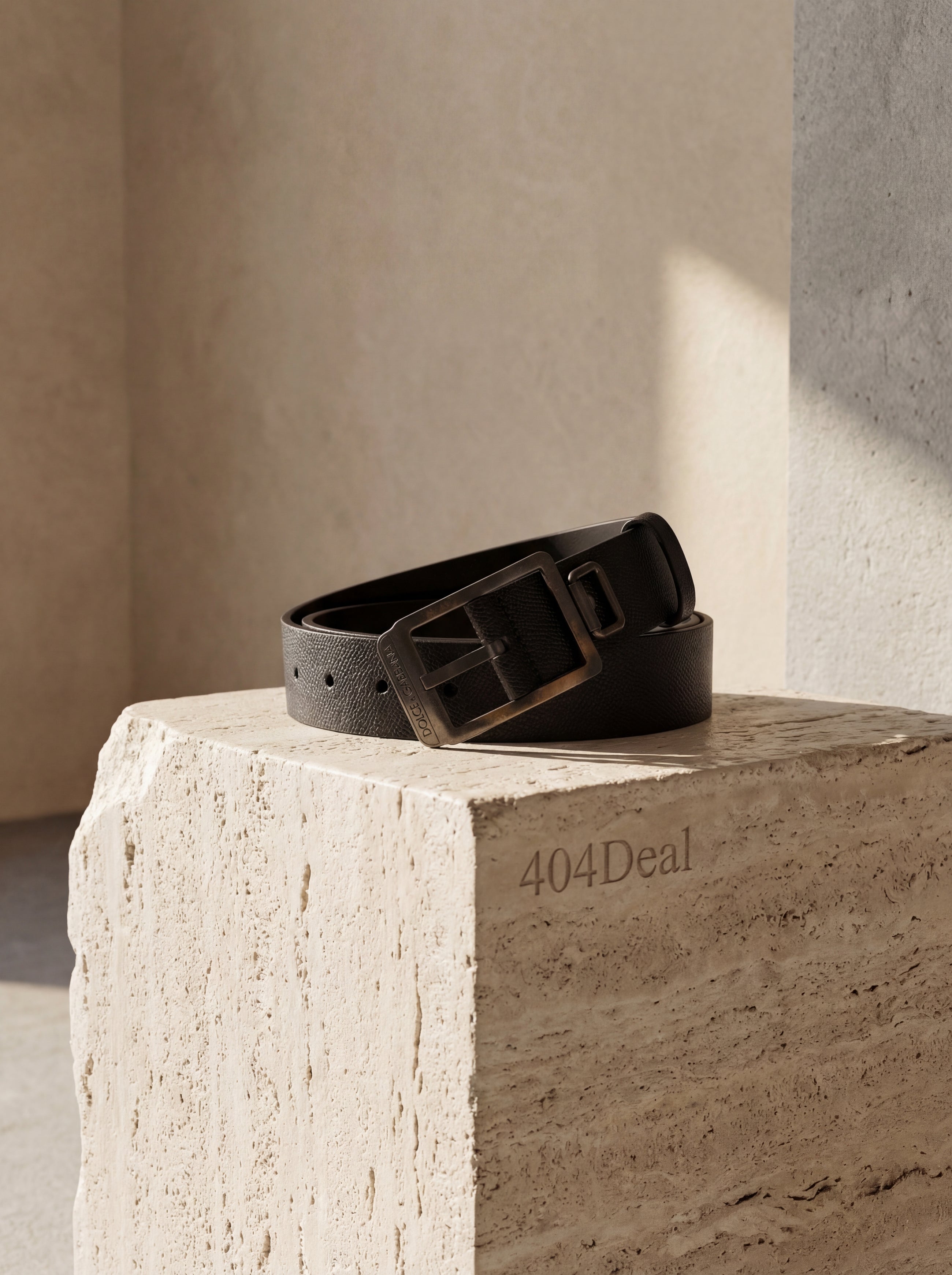 Dolce & Gabbana Calf Leather Buckle Belt