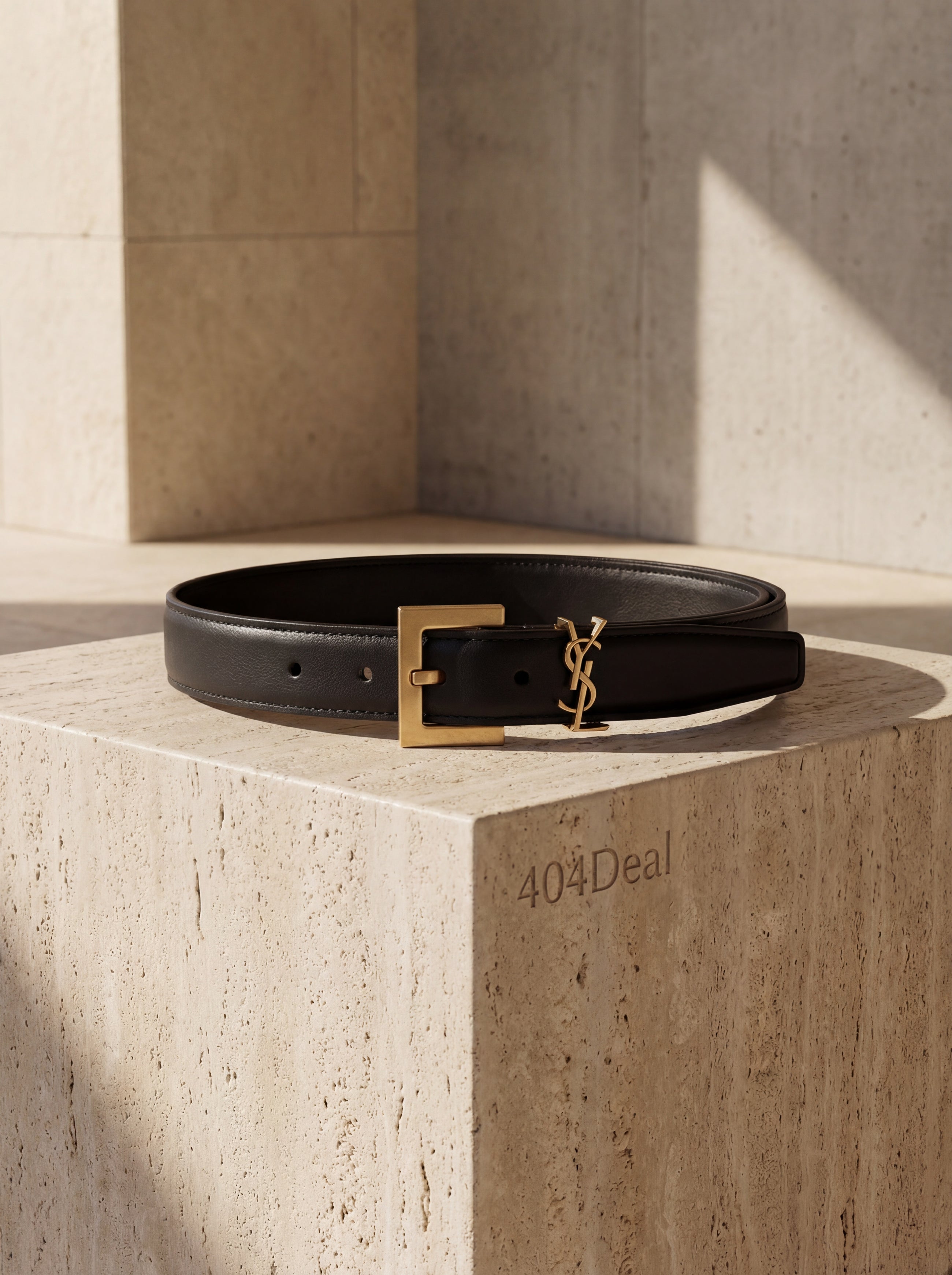 Saint Laurent Calf Leather Thin Belt