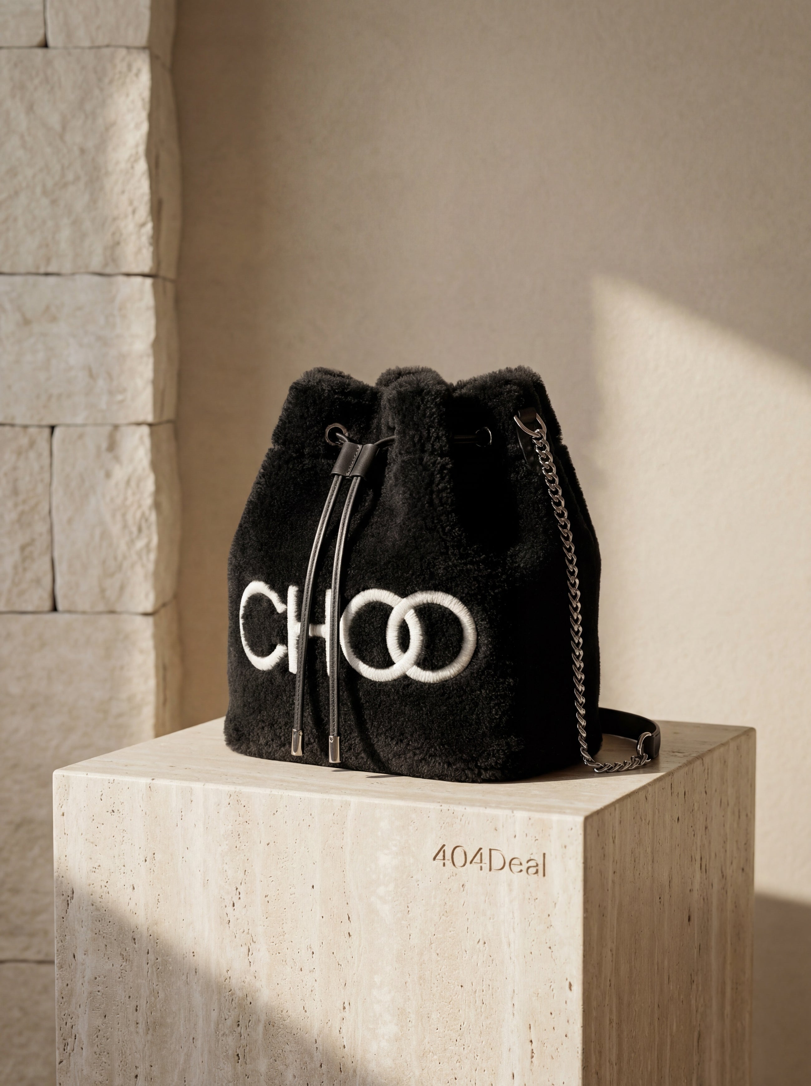 Jimmy Choo Black Leather Top Handle and Shoulder Bag