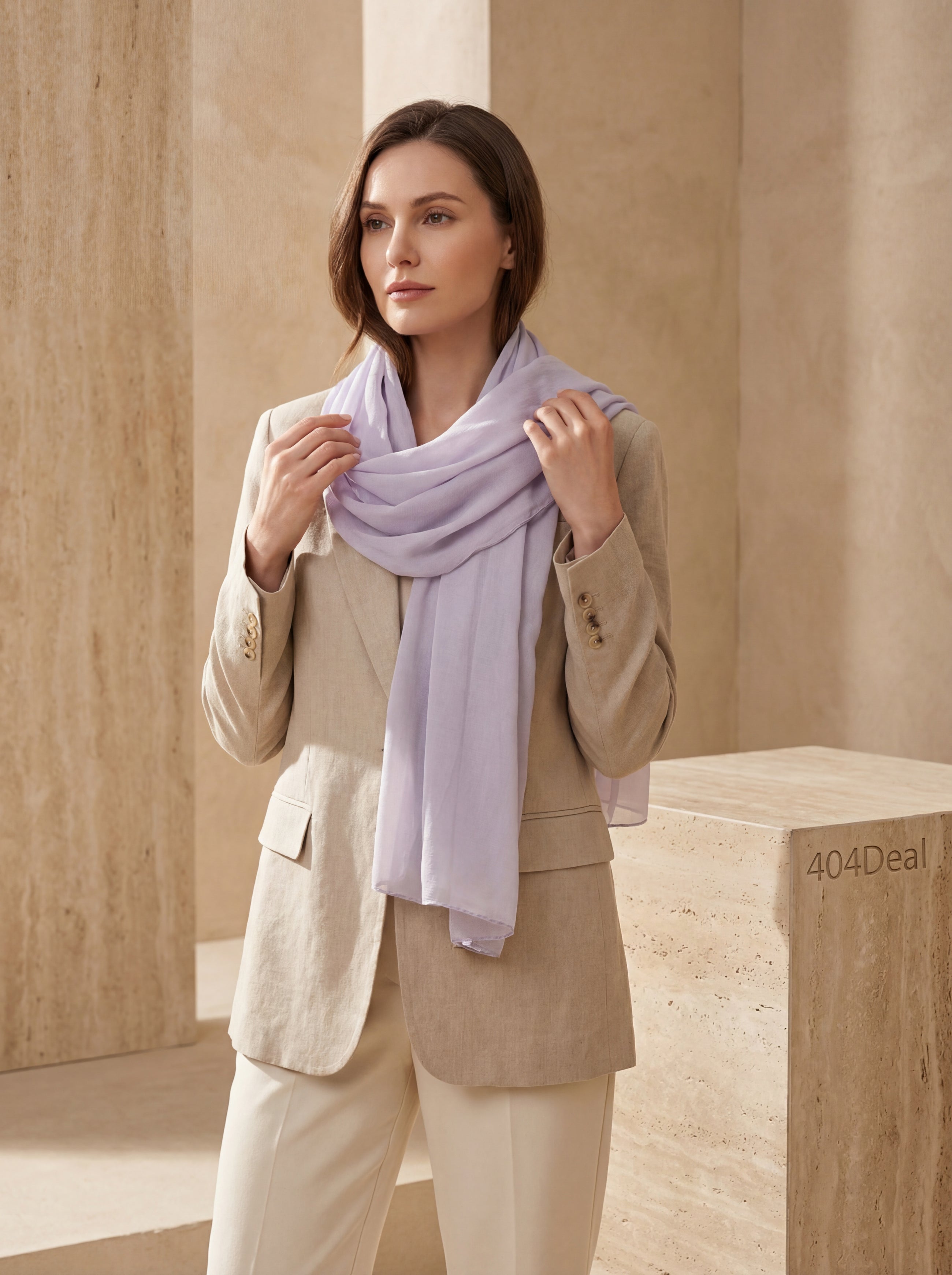 Châle rectangulaire en soie violette Dolce & Gabbana