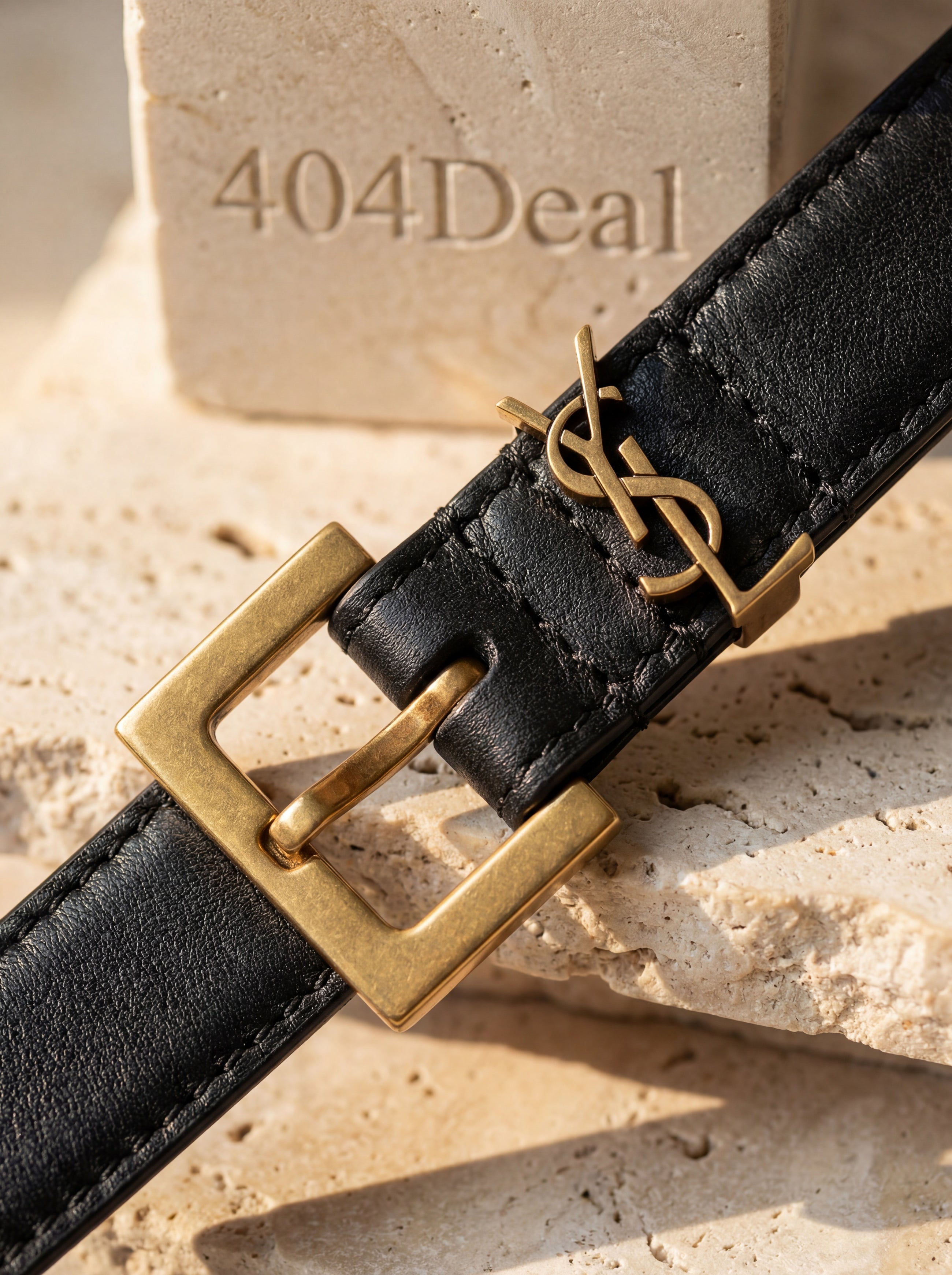 Saint Laurent Calf Leather Thin Belt