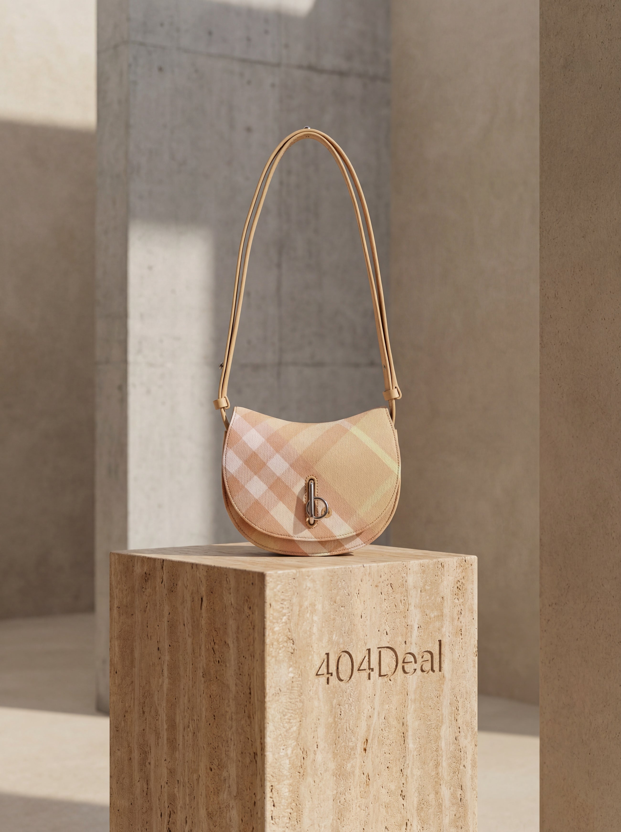 Burberry Mini Check Rocking Horse Crossbody Bag