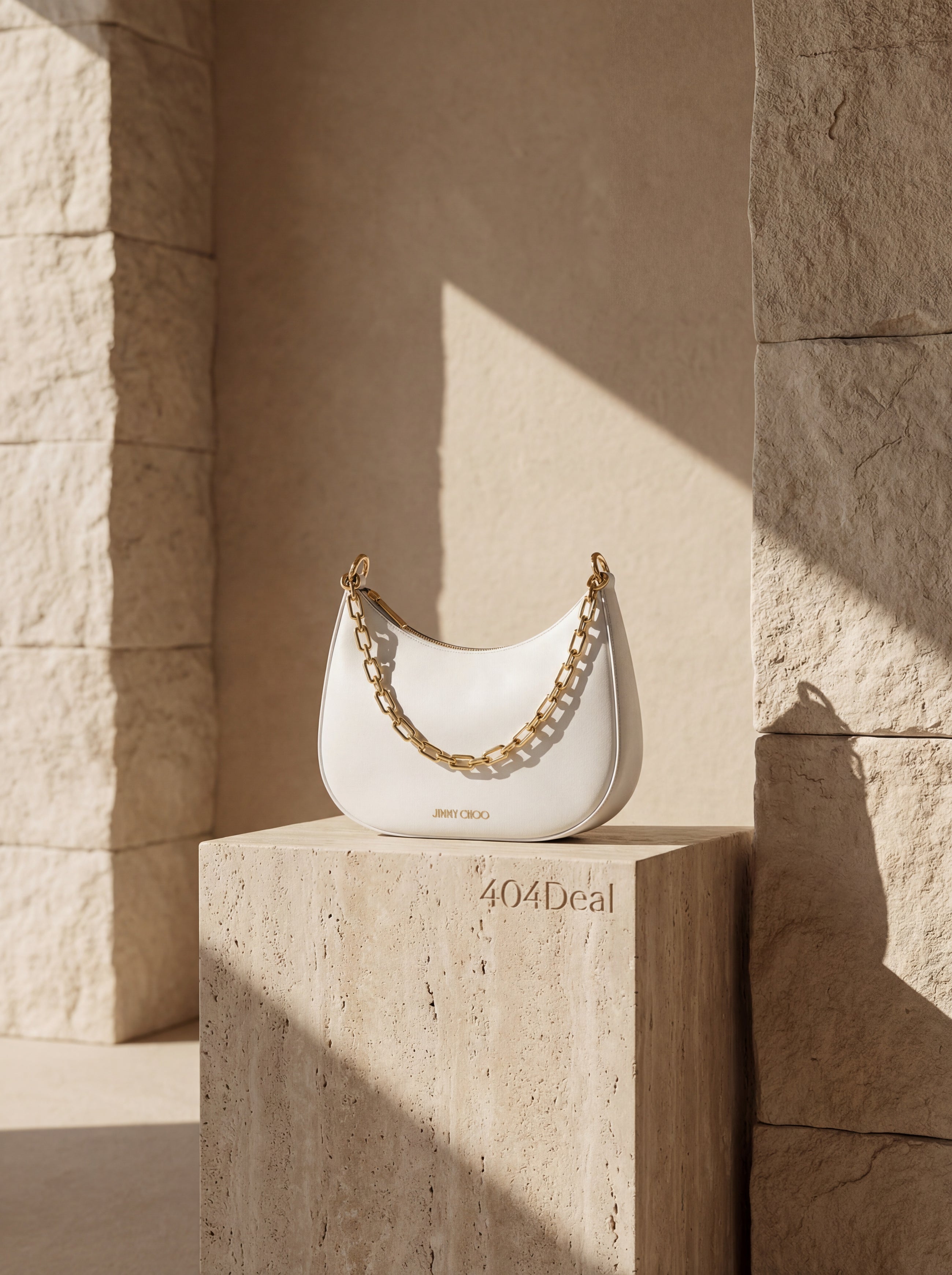 Jimmy Choo Diamond Hobo Leather Shoulder Bag