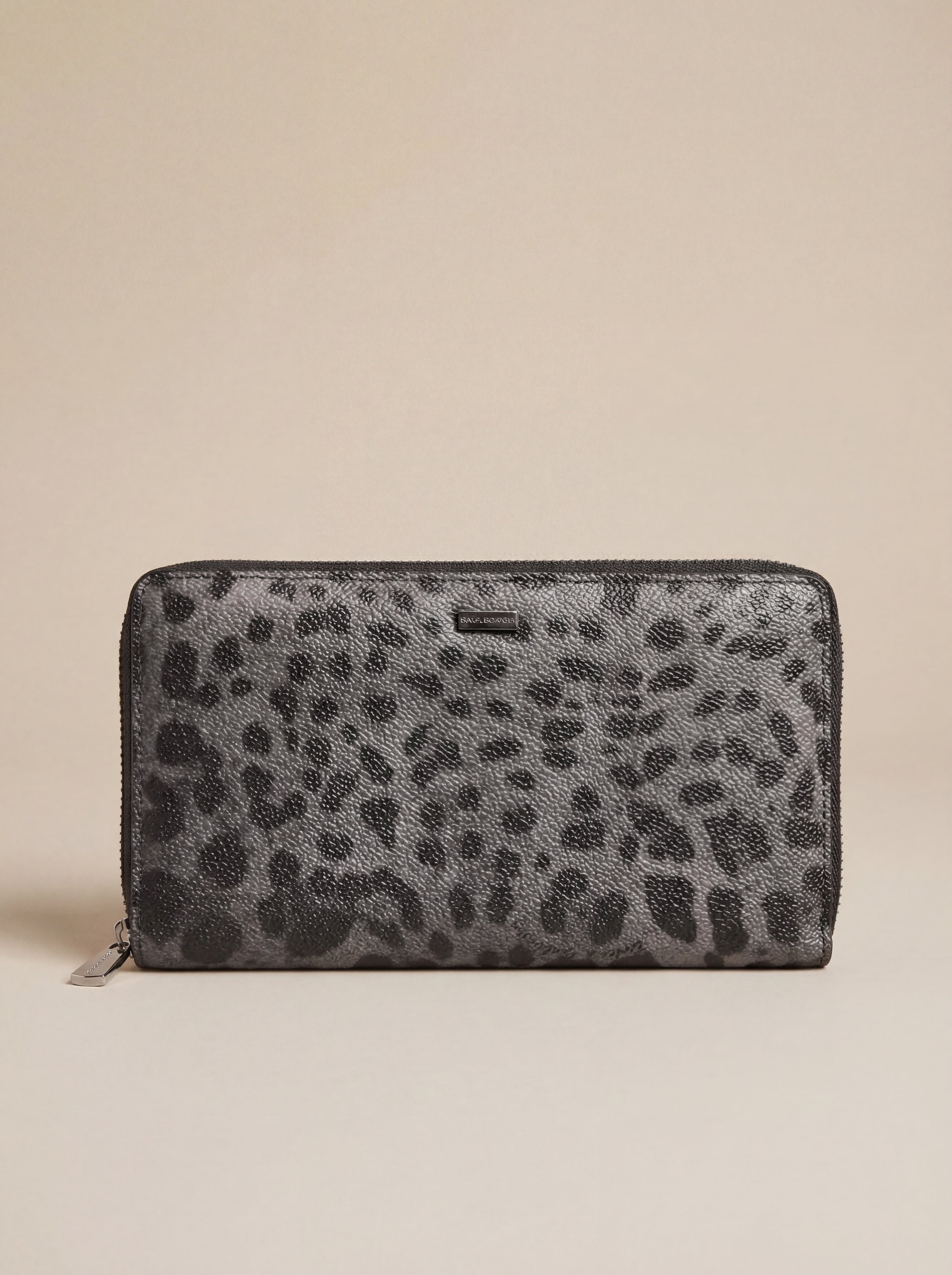 Dolce & Gabbana Leopard Print Leather Zip Wallet