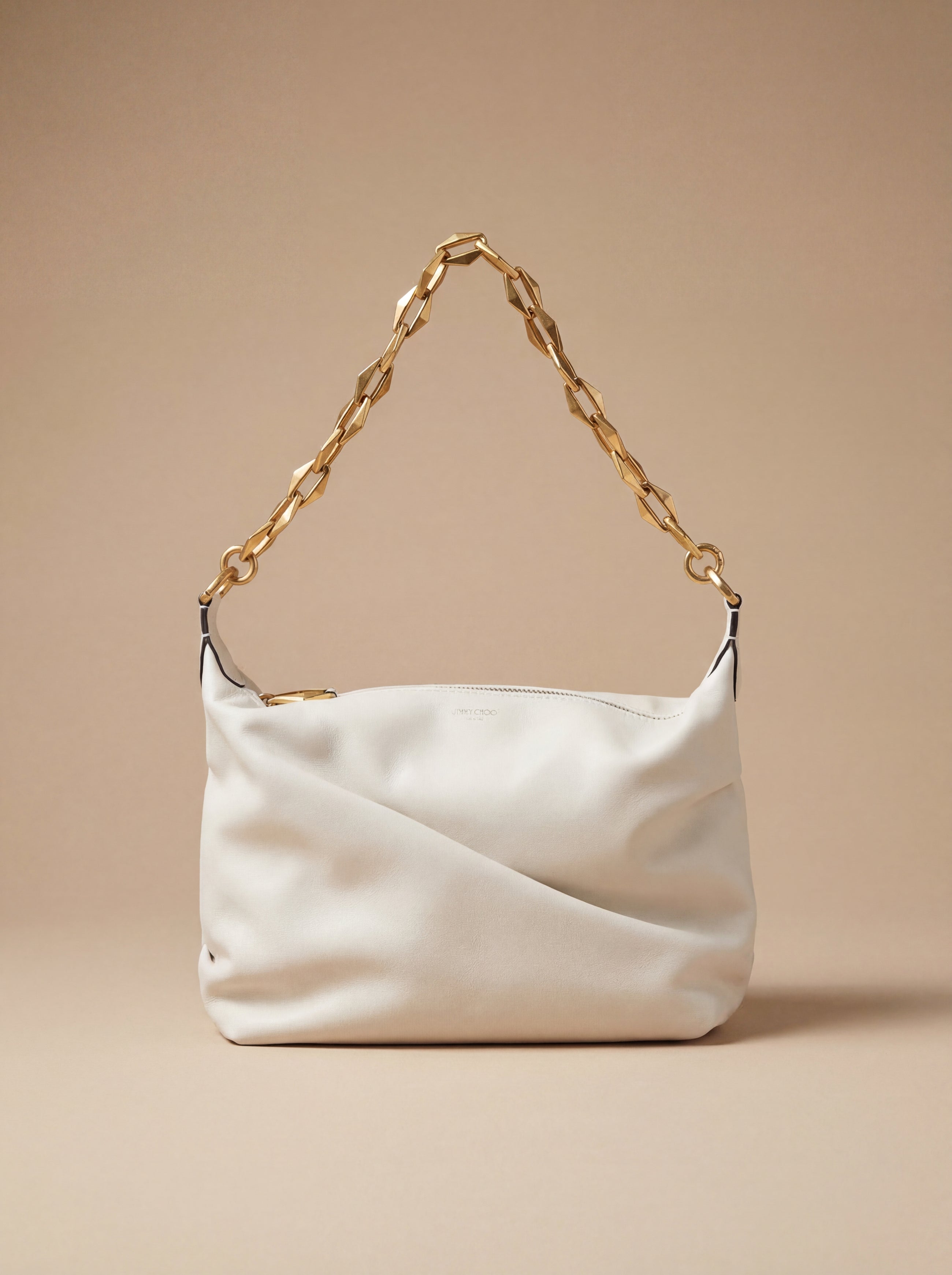 Jimmy Choo Diamond Hobo Leather Shoulder Bag