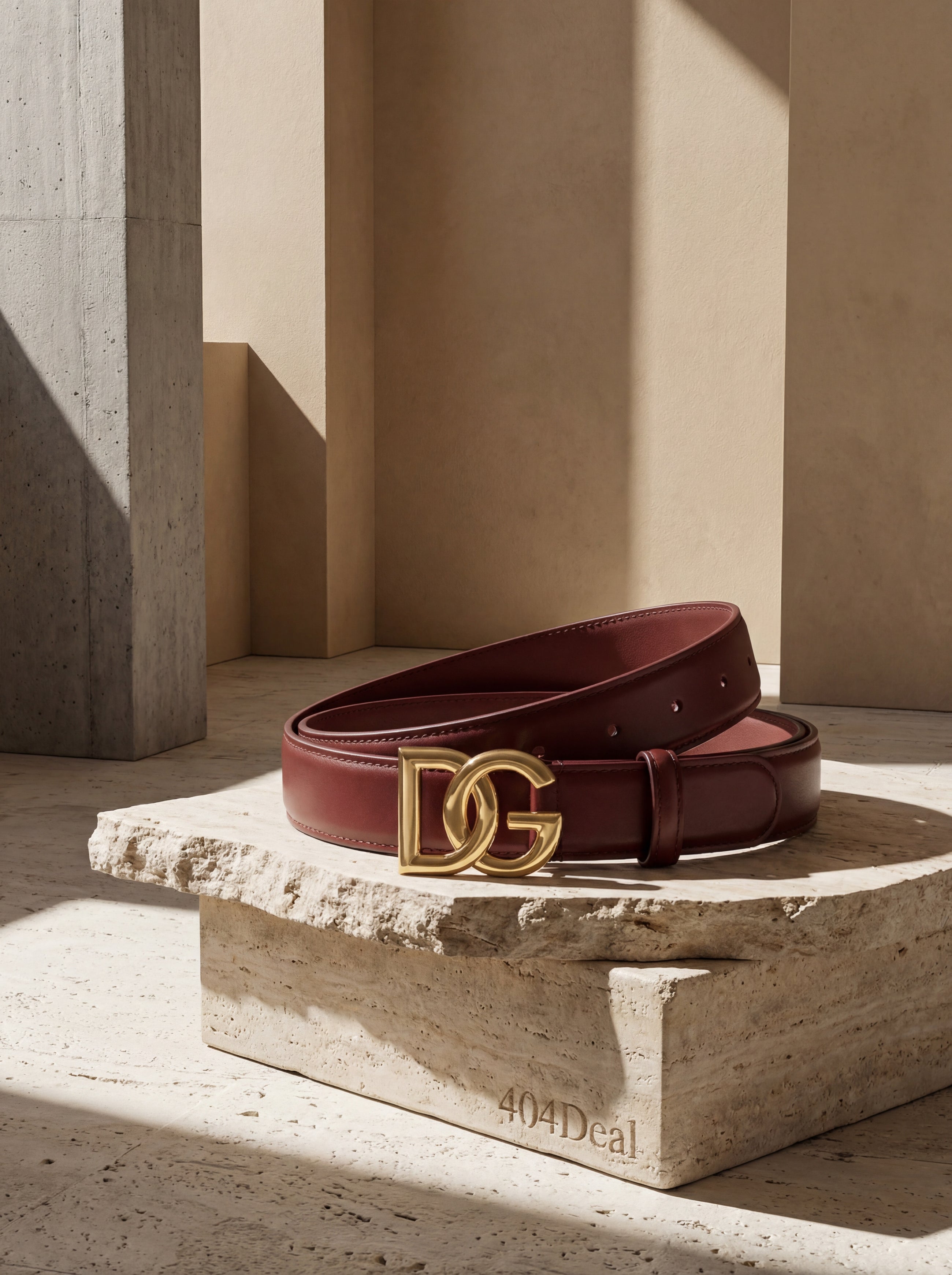 Dolce & Gabbana Calf Leather Logo Belt