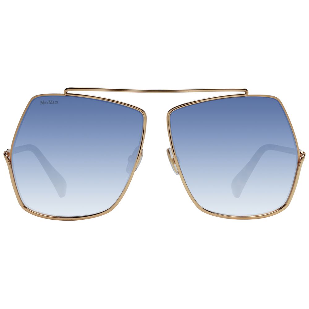 Lunettes de soleil métalliques Max Mara dorées