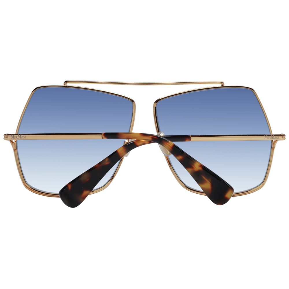 Lunettes de soleil métalliques Max Mara dorées