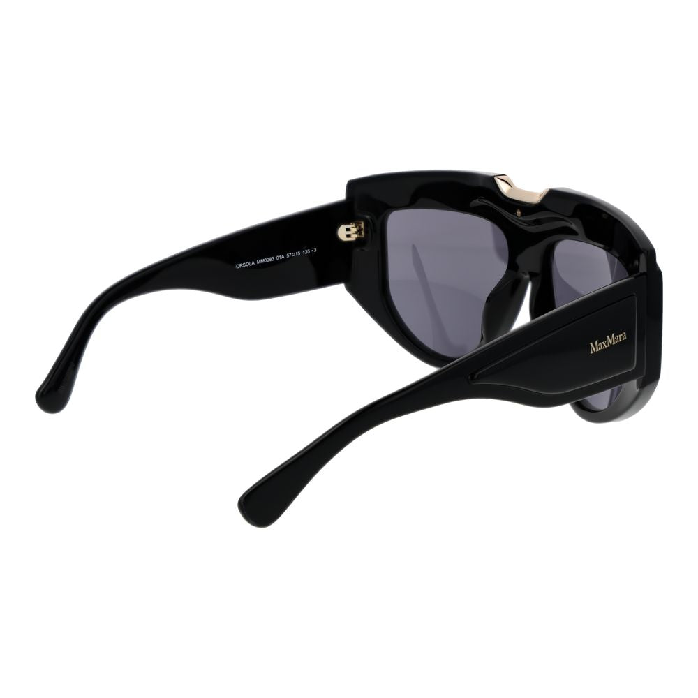 Lunettes de soleil en acétate Max Mara noires