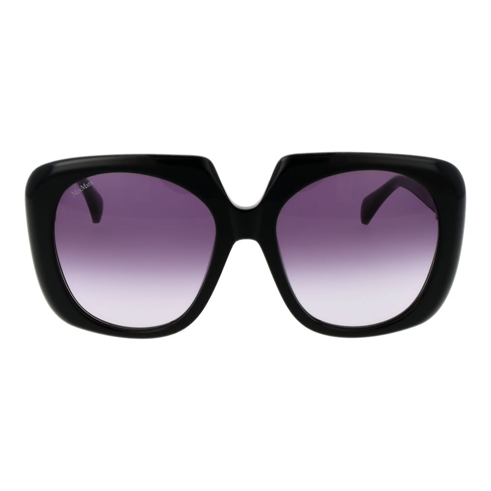 Lunettes de soleil Max Mara en plastique noir