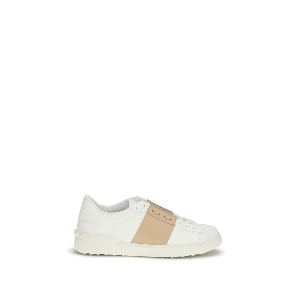 White Calf Leather Bos Taurus Low Top Sneakers