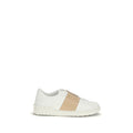 White Calf Leather Bos Taurus Low Top Sneakers