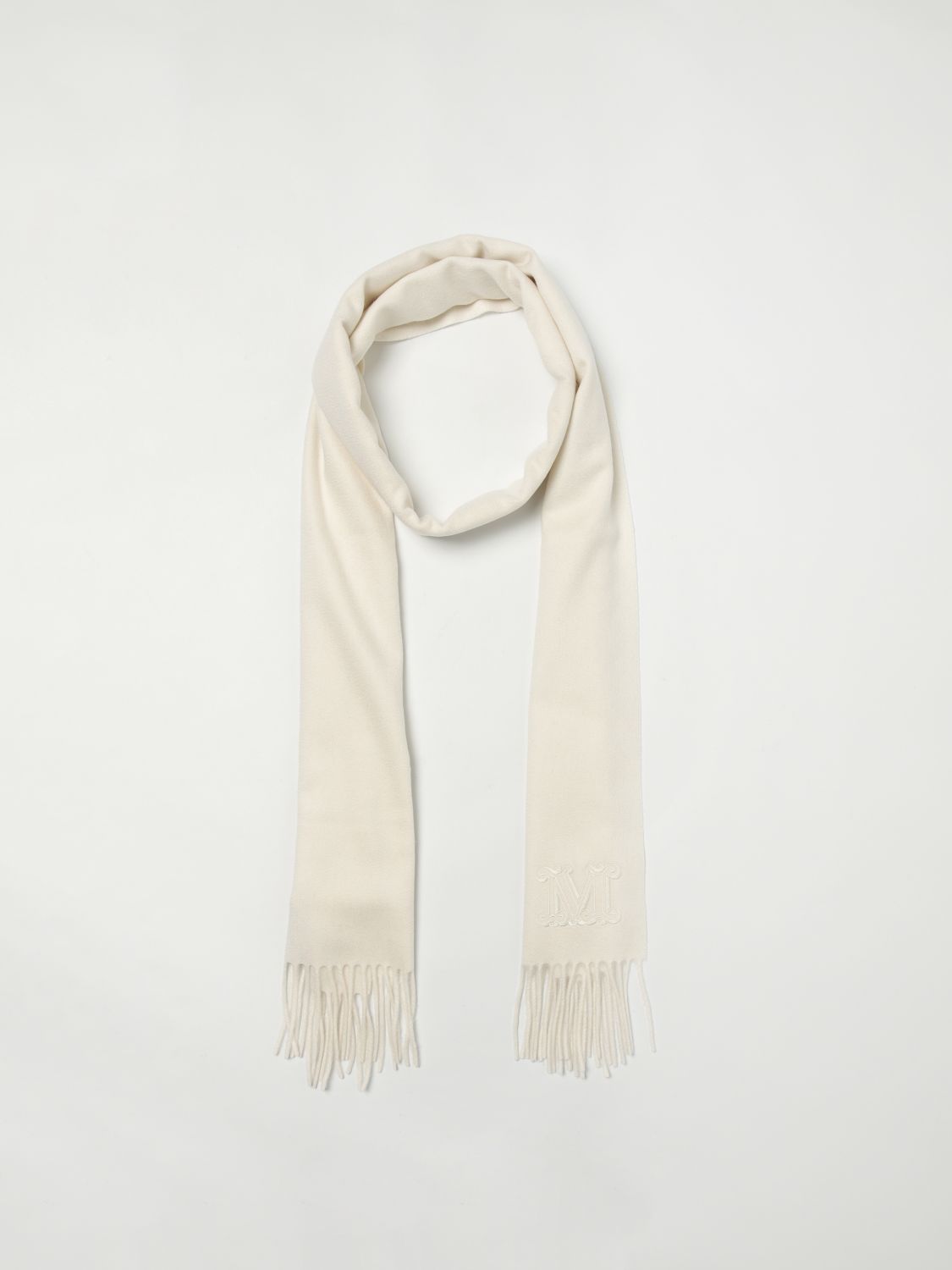 Max Mara Cashmere Scarf in White
