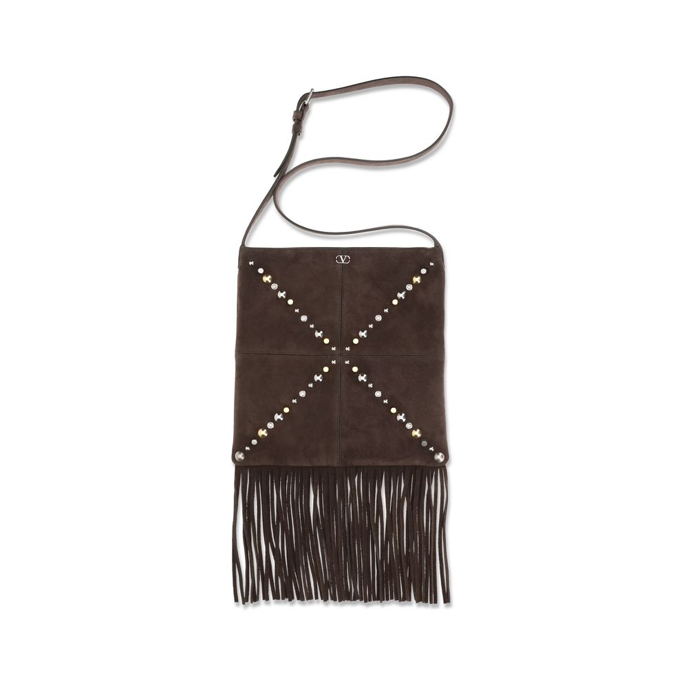 Brown Suede Shoulder Bag