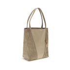 Beige Suede Shoulder Bag