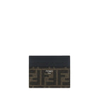 Portefeuille Fendi en cuir de veau Bos Taurus marron