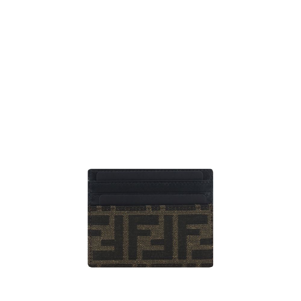 Portefeuille Fendi en cuir de veau Bos Taurus marron