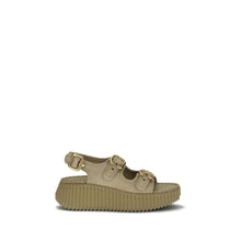 Chloé — Sandales Compensées Nama en Cuir de Vachette