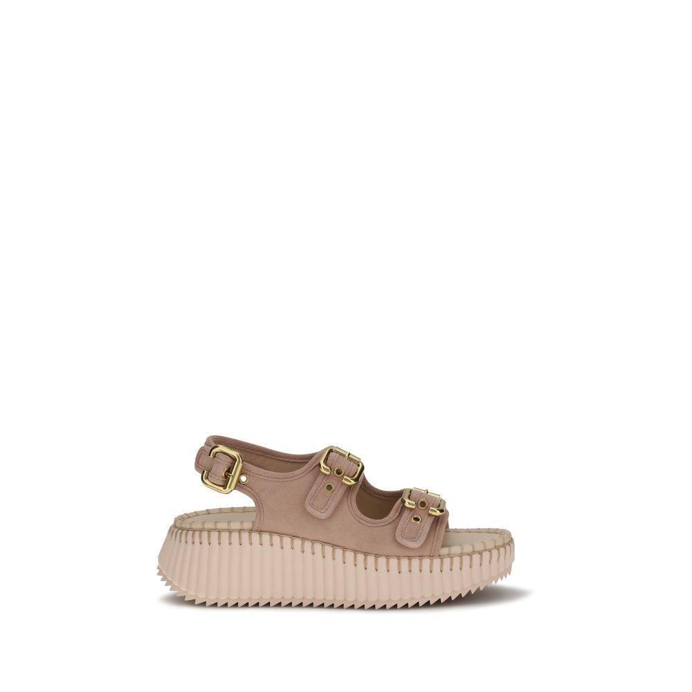 Chloé — Nama Platform Sandals in Calfskin