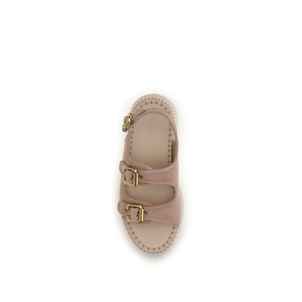 Chloé — Nama Platform Sandals in Calfskin