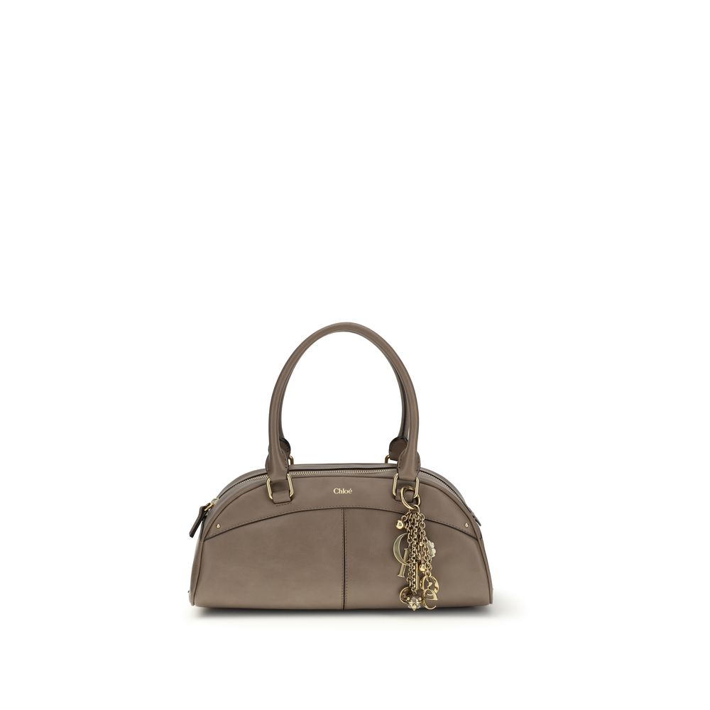 Grey Leather Handbag