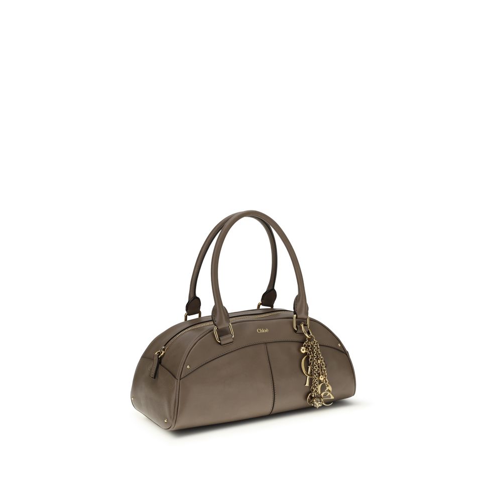 Grey Leather Handbag