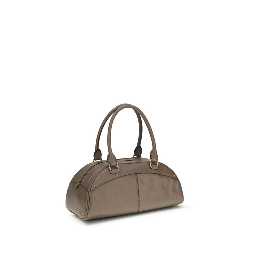 Grey Leather Handbag