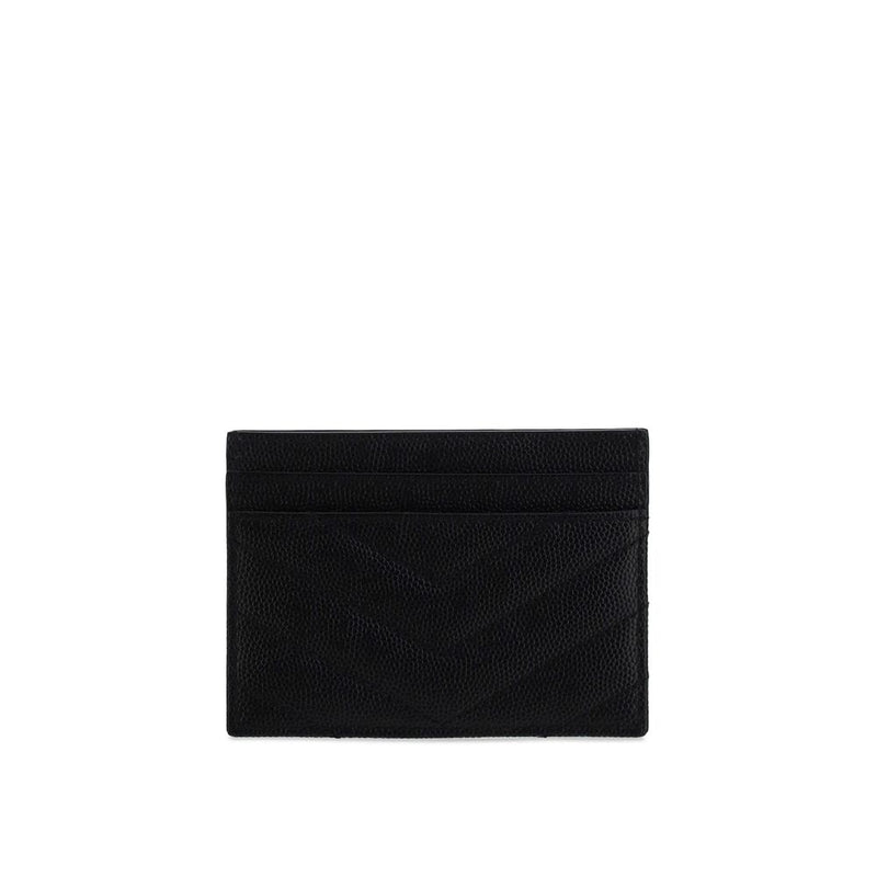 Saint Laurent Calf Leather Bos Taurus Wallet in Black