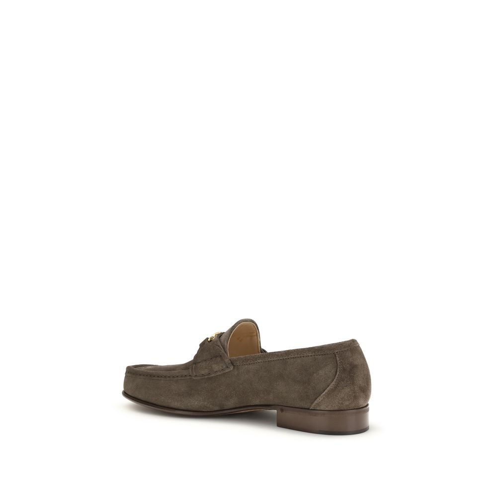 Brown Calf Leather Bos Taurus Slip-On Loafers