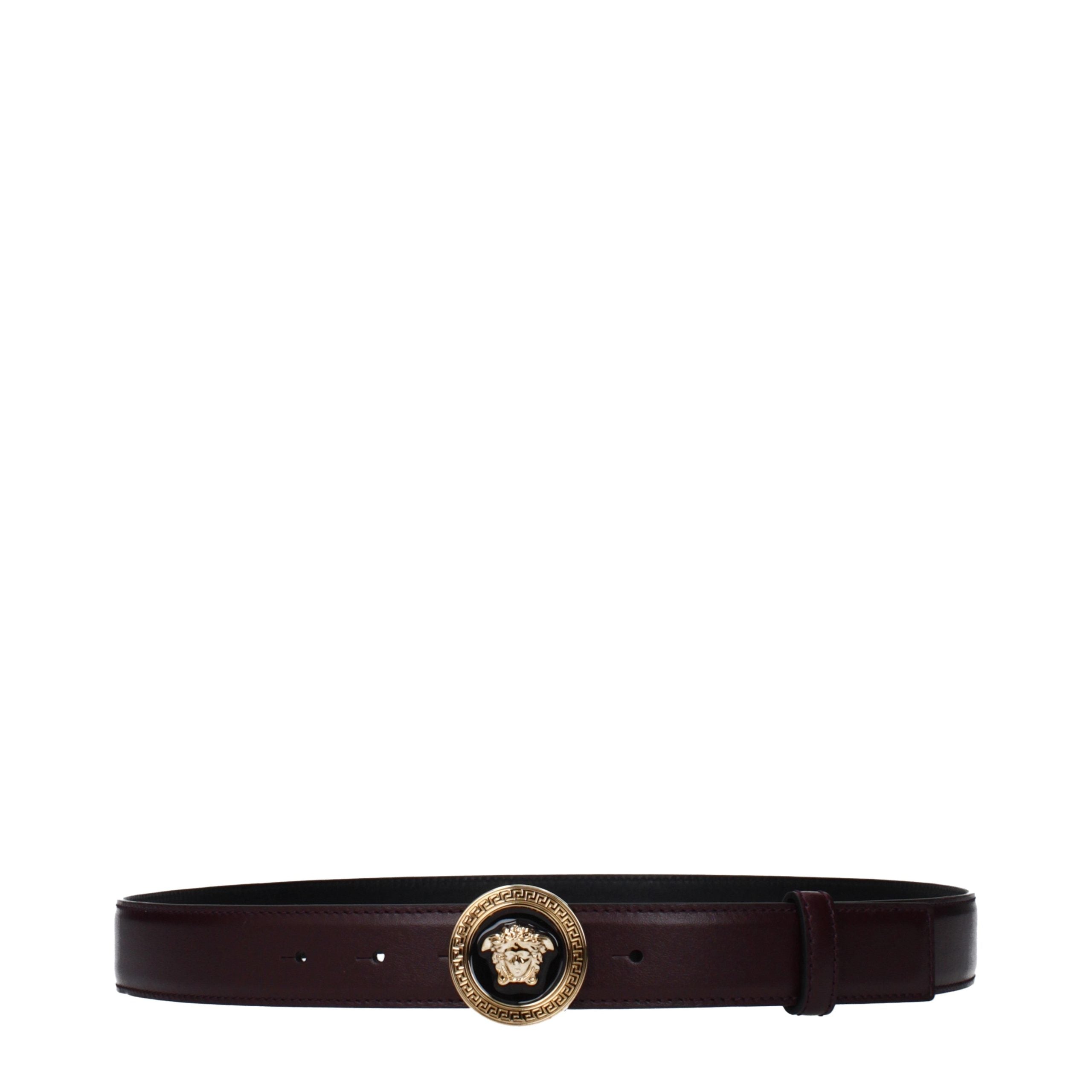 Versace Leather Regular Belt in Purple
