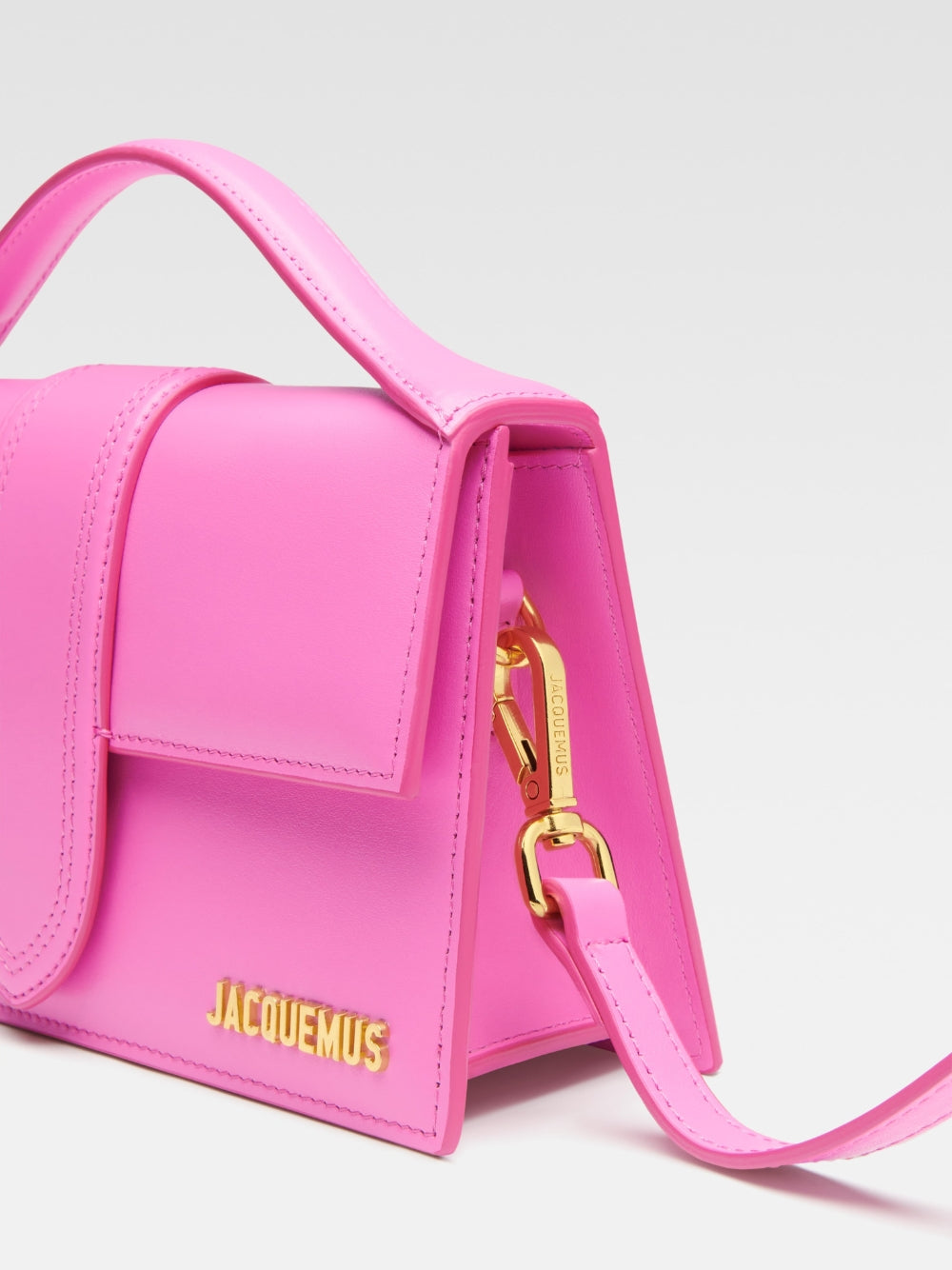 Pink Leather Crossbody Bag