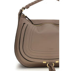 Beige Leather Shoulder Bag