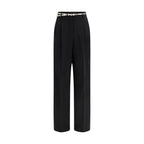 Black Acetate Trousers