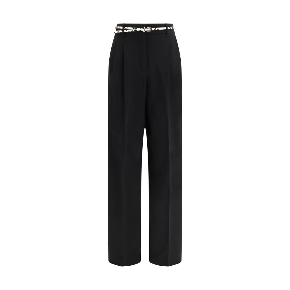 Black Acetate Trousers