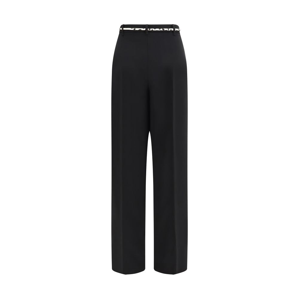 Black Acetate Trousers