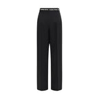 Black Acetate Trousers