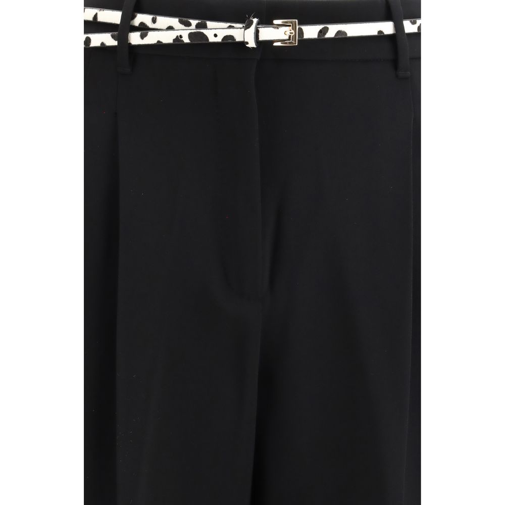 Black Acetate Trousers