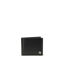 Portefeuille Fendi en cuir de veau Bos Taurus noir