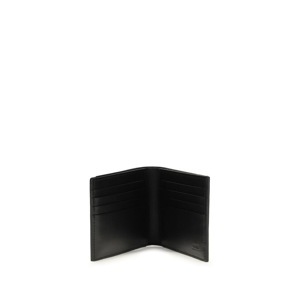 Portefeuille Fendi en cuir de veau Bos Taurus noir
