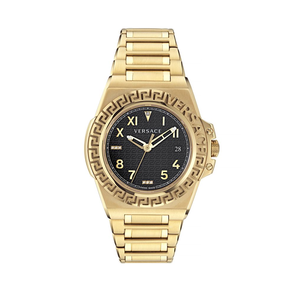 Versace Stainless Steel Dress Watch in Gold